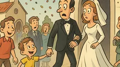 Vic: Perica i mladoženja pred crkvom