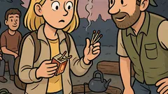 Vic: Plavuša pali šibice na kampiranju...