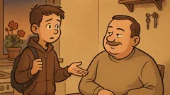 Vic: Mali Ivica pita oca za pare