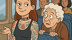 Vic: Baka u autobusu čita tetovažu