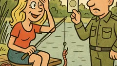 Vic: Plavuša na pecanju — i lovočuvar