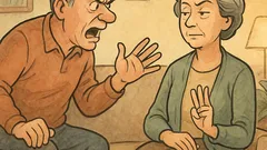 Vic: Bračni par na kauču, muž pita...