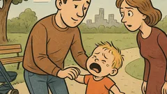 Vic: Šeta muškarac parkom s djetetom…