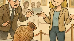 Vic: Plavuša u muzeju razbija vazu